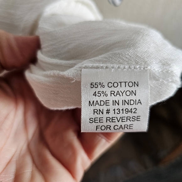 CHIC CONNECTION Textured Square Neck Top, S - Picture 7 of 8